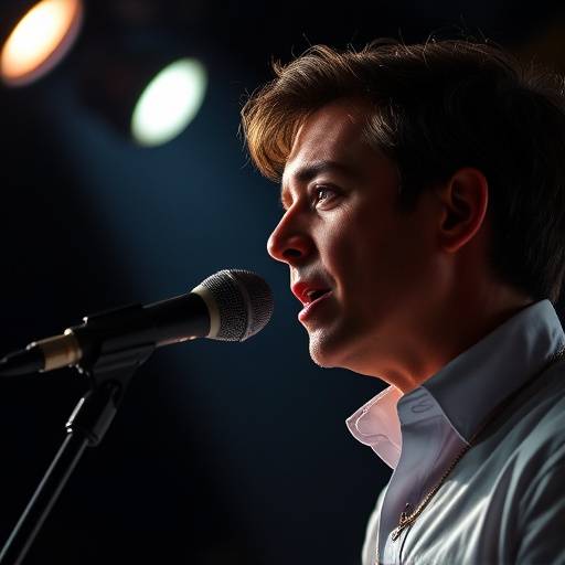 Icon representing a person speaking into a microphone